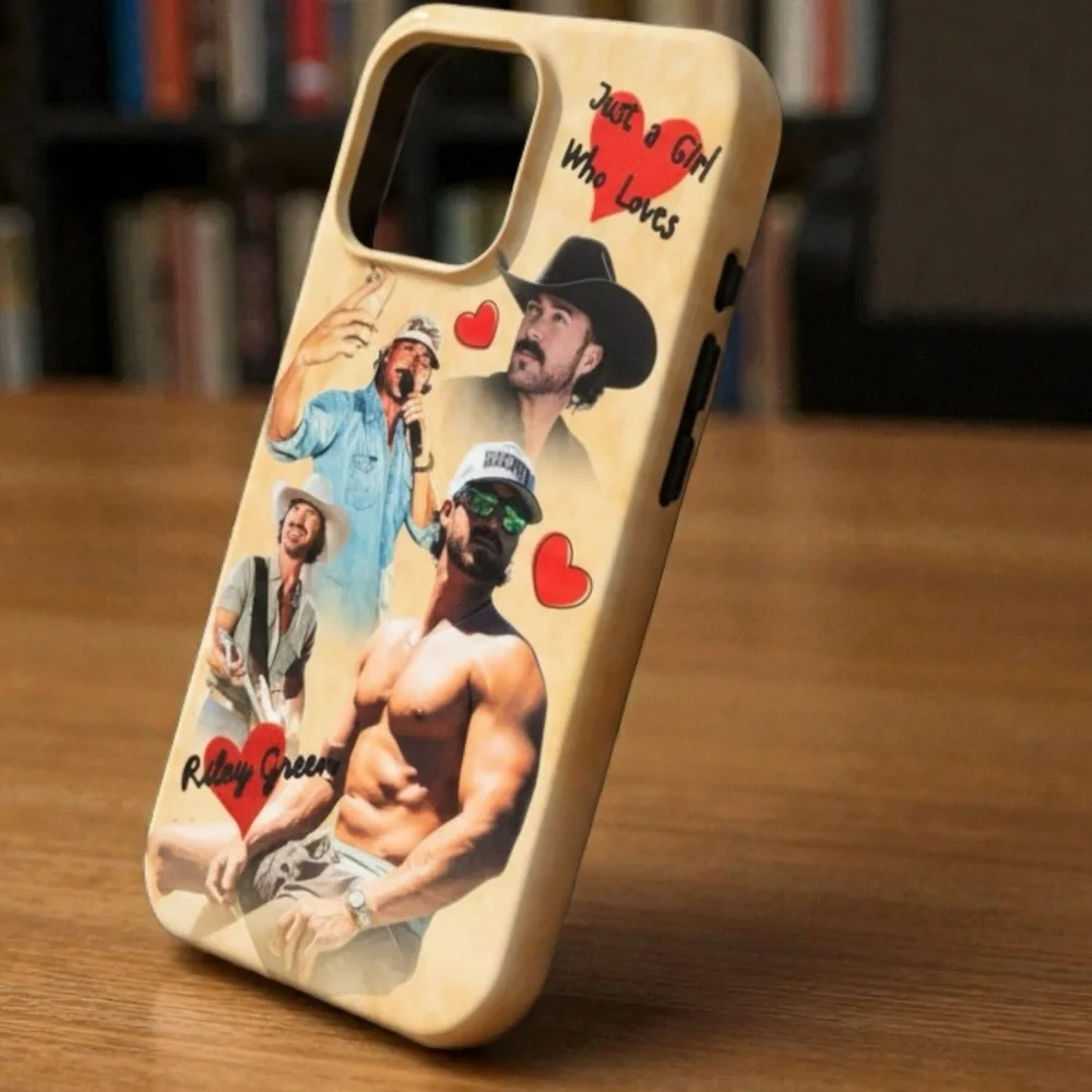 2‎ in 1 Riley Green - Country Music Inspired Heart Aesthetic iPhone Case